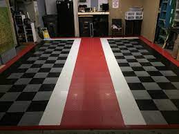 Designate Parking Spots With Your Garage Floor Garageflooring Garage Floor Tiles Rubber Flooring Garage Floor