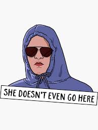 She Doesn T Even Go Here Sticker By Funkythings Funny Phone Wallpaper Funny Stickers Girl Stickers