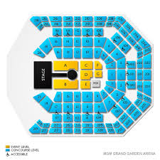 mgm grand garden arena concert tickets and seating view