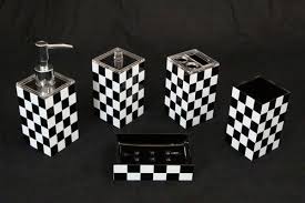 Black And White Bathroom Accessories Sets Black And White Bathroom Sets Decor Ideas White Bathroom White Bathroom Accessories Set Black White Bathrooms