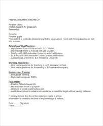 Crafting a fresher teacher resume that catches the attention of hiring managers is paramount to getting the job, and livecareer is here to help you stand out from the competition. 4 Fresher Accountant Resume 6 Free Word Pdf Documents Download Free Premium Templates