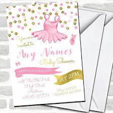 Design yourself online and print today. Pink Tutu Ballerina Ballet Invitations Baby Shower Invitations Ebay