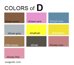 As such, it is an arbitrary classification of color. Color Names In Fashion Design An Easy Reference Guide For 100 Colours Sew Guide