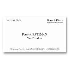 Premium cards printed on a variety of high quality paper types. 18 Patrick Bateman Business Card Template Ideas Business Card Template Business Templates