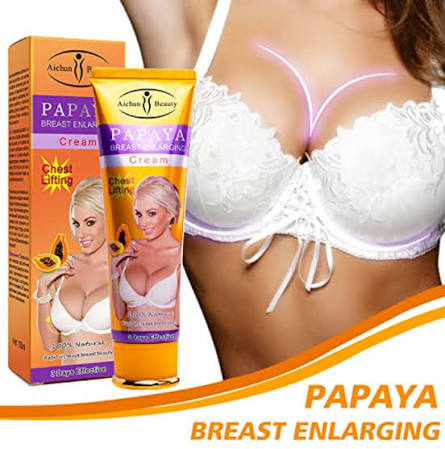 AICHUN BEAUTY Pack of 2 Papaya Breast Enlarging Oil & Cream | Firming Set |  BIOAQUA Pakistan