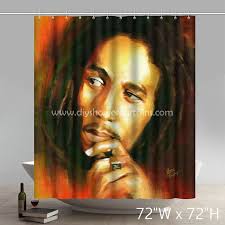 Symbol Bob Marley Bathing Shower Curtains