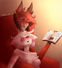 ☁️Chettitos🦌💗🕷️|Open commissions ⭐ on X: RadioDustWeek day 6: Porn  movieHugs and cuddles 💖 Alastor reads his book to Angel drunk 🤌🌹💗 This  had a text but I forgot to put it AD: