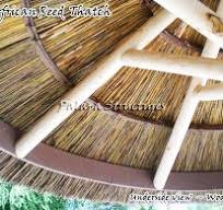 African Reed Thatch Palapa/Tiki Hut Roofing Panel/Shingle w/Clips -  31"x18"x1" Inches