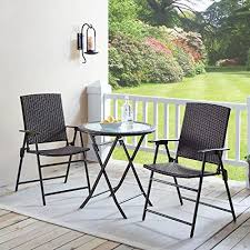 Rimba Outdoors 3 Pieces Wicker Folding Bistro Set Balcon Https Www Amazon Com Dp B07d6zm39n R Backyard Furniture Patio Decor Outdoor Patio Furniture Sets