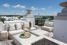 Find the best mediterranean coffee tables for your home in 2021 with the carefully curated selection available to shop at houzz. Cream Outdoor Armless Chairs With Ottomans As Coffee Tables Mediterranean Deck Patio