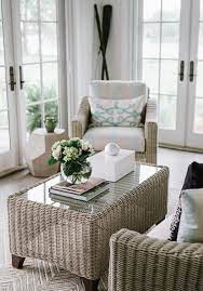 Coastal Sun Room Ideas With Wicker Rattan Rattan Furniture Living Room Coastal Living Rooms Furniture