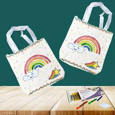 ‪Reusable Tote Bag DIY Arts & Crafts, the Kids Craft, Kids DIY Crafts, Kids  Rainbow Gift, DIY Craft Activity - Etsy‬‏