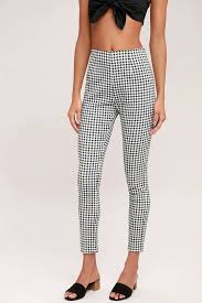 Black And White Gingham Pants Ltp972xb Black White 2 High Waisted Pants Black And White Pants Gingham Pants