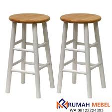 Kursi bar minimalis cocok untuk ruangan minimalis. Kursi Kayu Bar Dudukan Bulat Rumah Mebel