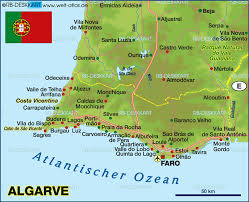 Präsentation in einer speziellen pappröhre 97 x 5 x 5 cm. Karte Von Algarve Region In Portugal Welt Atlas De