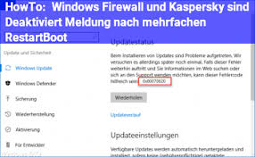 Windows Firewall Und Kaspersky Sind Deaktiviert Meldung Nach Mehrfachen Restart Boot Windows 10 Net