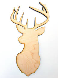 Unfinished Buck Wood Cutout Deer Head Cutout Stag Deer Etsy Wood Cutouts Wood Deer Head Wood Craft Patterns
