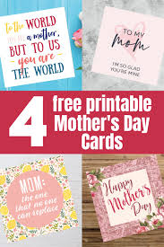 Maybe you can't make it to see mom in person, but that doesn't mean you can't still celebrate her come may 9. Free Printable Square Mother S Day Cards Six Clever Sisters