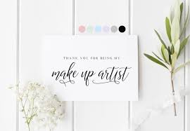 It's an active group, with themed monthly swaps, and additional voluntary swaps that often explore new techniques. Makeup Artist Thank You Card Wedding Make Up Artist Card For Etsy
