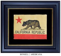 Standard flag size is 3 feet x 4.5 feet. Antique California Parade Flag A Rare And Early Bear Flag Circa 1900 1930 Bonsell Americana