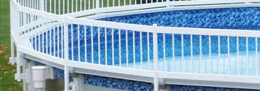 This aboveground pool deck comes in concrete finish and pavers. Above Ground Pool Fence
