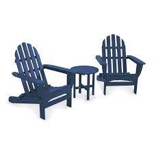 classic folding adirondack 3 piece set patio seating sets adirondack chair patio seating