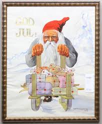 Sedan kommer nämnda tomtar och slänger lite grus över fiberröret, som hos ts och har man, banne den! Bilder For 111231 Carl Riddersporre Tomte Med Julklappar Pa Kalke Gouache Forstarkt Med Guldbrons Signerad Och Daterad 1929 Auctionet