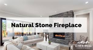 The stacked stone ledgers are strips of dark, charcoal marble glued to interlocking panels for easy installation. Blog Updated Choosing The Best Natural Stone Fireplaces