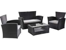 Vous ne vivrez plus dans votre jardin comme avant. Salon De Jardin Resine Tressee Miami Atlanta Noir 93717 100209