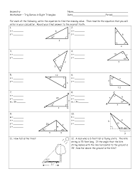 • the three main ratios in a right triangle are the sine, the cosine, and the tangent. Geometry Worksheet Trig Ratios In Right Triangles