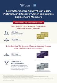 Jun 18, 2021 · delta skymiles® gold american express card overview. Delta American Express Limited Time Offers August 17 December 31 2020 Loyaltylobby