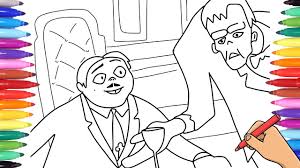 Based on these spooky characters there are adapted tv series, films, books, cartoons and video games created which are most liked by kids. The Addams Family Coloring Pages For Kids Drawing And Coloring Gomez Addams And Lurch Youtube