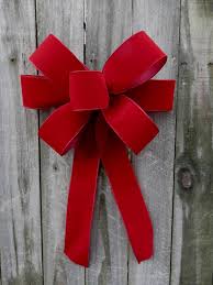Christmas wired ribbon christmas christmas christmas wreaths red velvet 1 velvet ribbon gold lame packaging supplies special occasion outfits luxurious berry red velvet 1.5 or 2.5 wide wire | etsy. Christmas Bow Deep Red Brick Christmas Wreath Bow Door Window Dark Red Indoor Outdoor Brick Red Wired Velvet Finish Bow