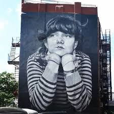 Black And White Mural Street Art Black N White Thinking Girl Murals Street Art Street Art Banksy Street Art