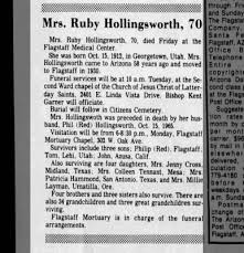 Obituary for Ruby Hollingsworth