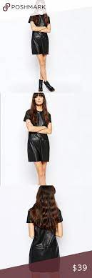 Vero Moda Leather Look Shift Dress Zip Detailing Clothes Design Fashion Shift Dress