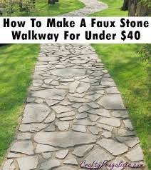 See more ideas about backyard, backyard landscaping, garden paths. Build A Faux Stone Walkway For Under 40 Backyard Walkway Backyard Landscaping Stone Walkway