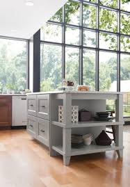 Shelf — noun (plural shelves) etymology: Yorktowne Cabinetry Island With Drawers And Open End Shelf