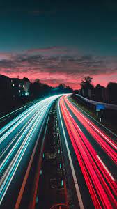 Blue And Red Wallpaper Iphone Android Background Followme Landscape Wallpaper Light Trails Light Trail Photography