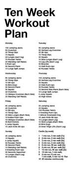 5 Week Countdown Workout Plan Weekly Workout Plans 10 Week Workout Plan 10 Week Workout