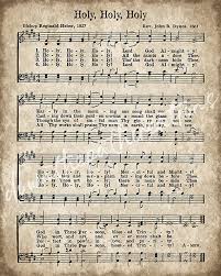 Holy Holy Holy Printable Vintage Hymn Instant Download Aged Antique Sheet Music Inspirational Vintage Farmhouse Decor Hymnal Page In 2021 Hymn Music Hymns Lyrics Gospel Song Lyrics