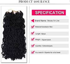 Buy Bol Synthetic 18inch 12strands Pack Black Faux Locs Wavy