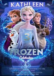 Frozen 2 Invitation For Girl Or Boy Birthday Celebration Etsy In 2021 Frozen Film Frozen Movie Adventure Movies