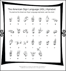 Sign Language Chart Printable