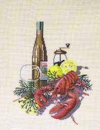 Check spelling or type a new query. Lobster And Wine Cross Stitch Kit By Eva Rosenstand