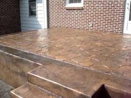 Stamped concrete is a concrete surface that is tinted and stamped to create a textured appearance. Stamped Concrete Steps And Wall Kent Gray Youtube