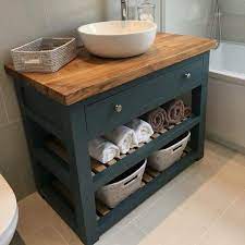 Find bathroom designers to help get. The Thornton 1 Drawer Vanity Unit With A Solid Oak Worktop Etsy