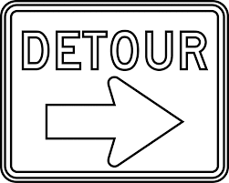 Detour Outline Clipart Etc Construction Signs Construction Signs Printable Coloring Pages