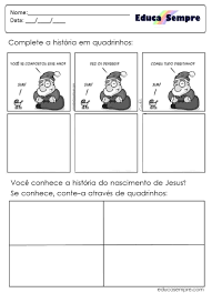 Até porque além de todo o aprendizado que elas podem ter com as histórias que você contar, colorir ainda estimula muito a. Atividade Quadrinhos Natal Atividades Nascimento De Jesus Quadrinhos