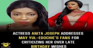 Actress Anita Joseph addresses May Yul-Edochie's fans for criticizing her  over late birthday wishes. 🎥: @realanitajoseph